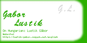 gabor lustik business card